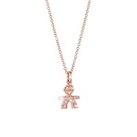 Pendant Le Bebé Woman Le Briciole in Rose Gold Diamante LBB323 - LBB323